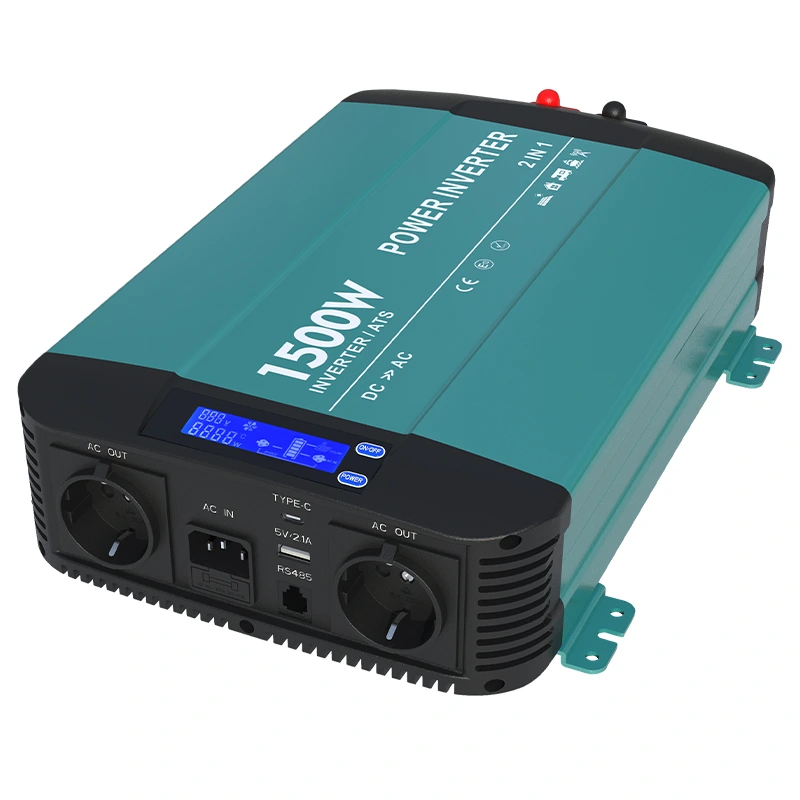 1500w Pure Sine Wave Inverter Med Bypass Funktion HK1500PT